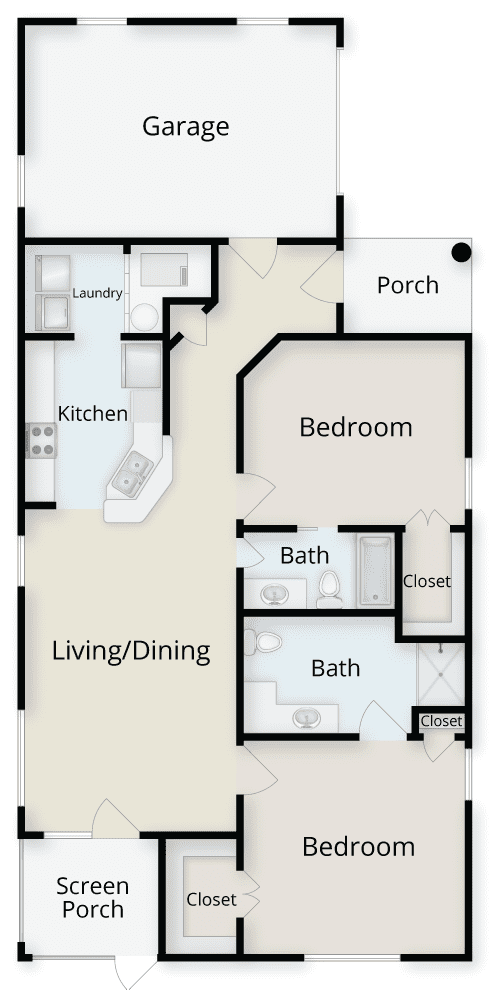 Two Bedroom Villa Floor Plan Two Bedroom Villa Floor Plan